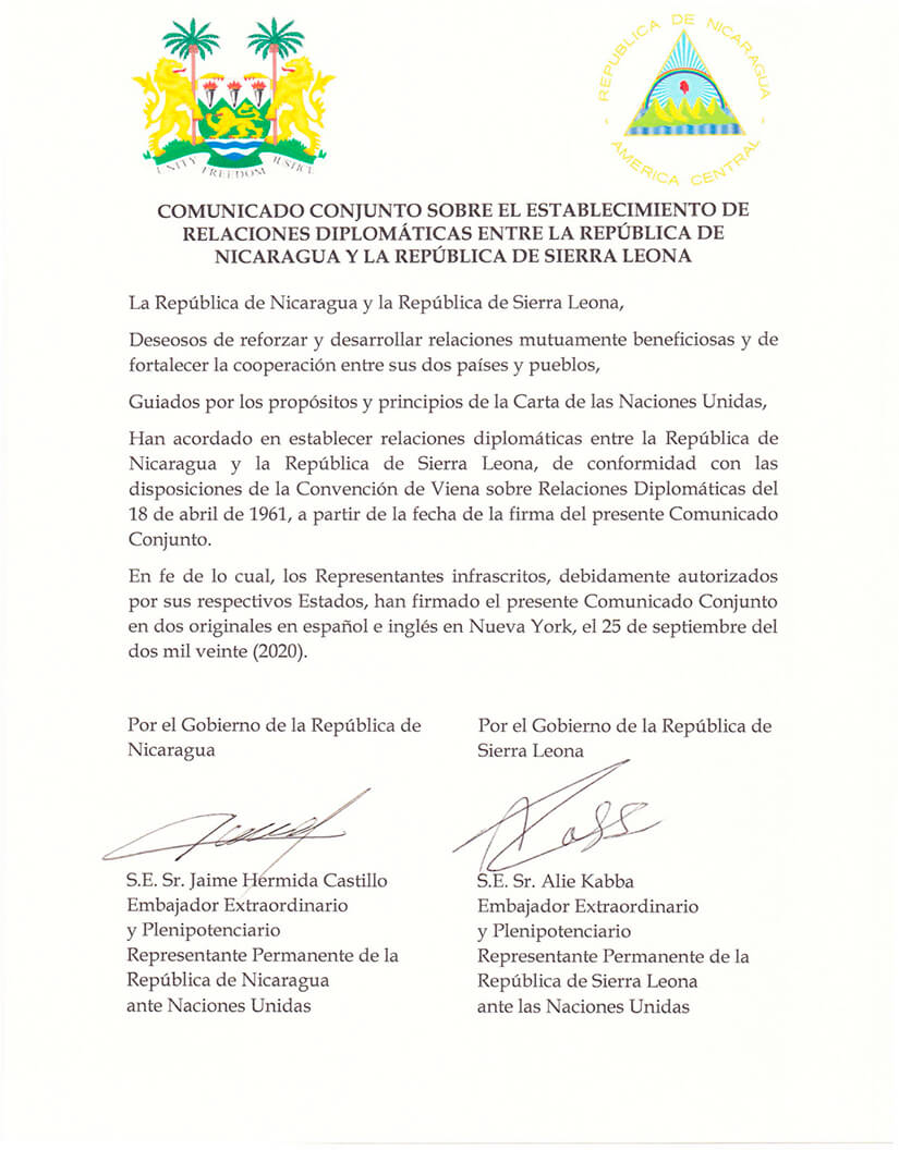 nicaragua-sierra-leona-relaciones-diplomaticas